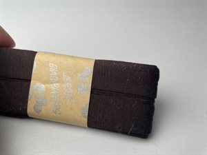 Jersey skråbånd - mørk mocha, 20 mm og 3 meter